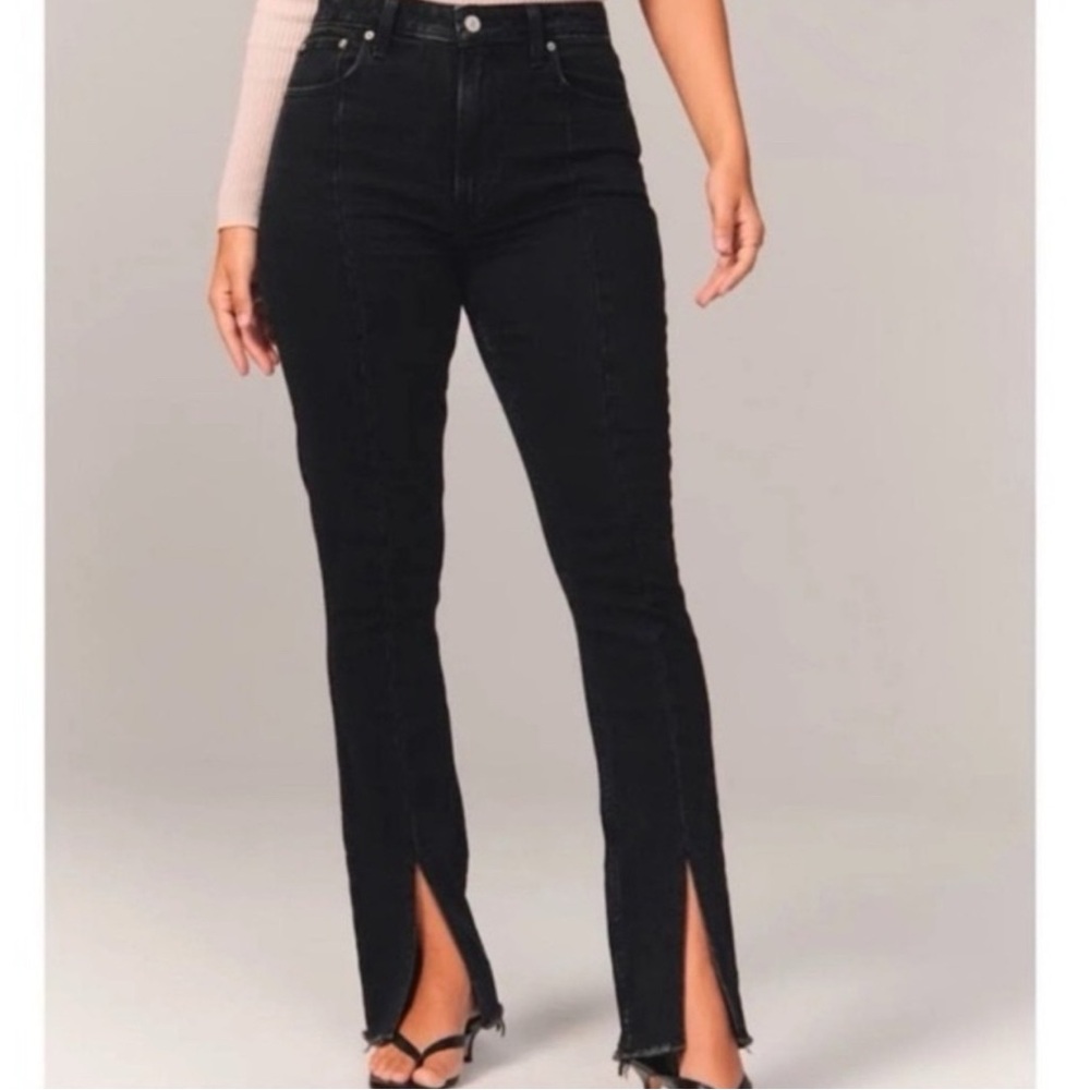 Abercrombie & Fitch The Skinny High Rise Black Jeans